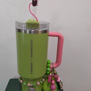 Adorable Authentic Stanley/ Starbucks China Festival Green/ Pink in A.K.A Theme